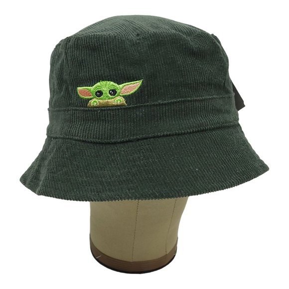 Star Wars Child Grogu Mandalorian Corduroy OSFM Bucket Hat Disney Embroidered - Picture 1 of 10